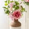 Glitzhome® 28" Pink Hydrangea, Peony & Cherry Blossom Picks, Set of 2